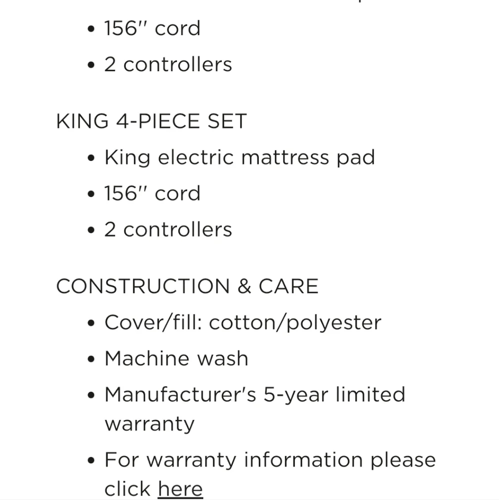 Biddeford Quilted Heated electric mattress pad